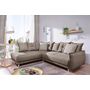 Voir la diapositive 2 : BEST MOBILIER Lena - canapé d'angle gauche convertible - 5 places - latte - style scandinave - café latte