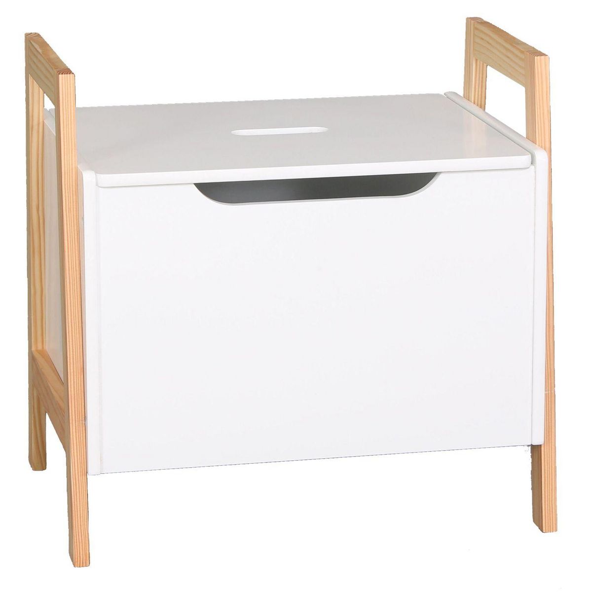 DIVERS Coffre à jouets Sweet - L. 49 x H. 48 cm - Blanc