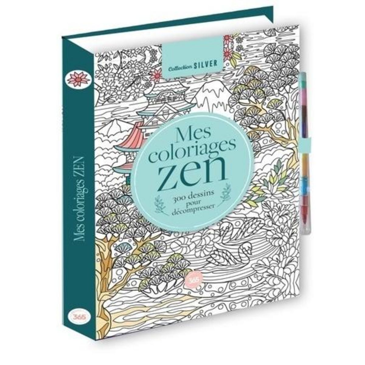 MES COLORIAGES ZEN. 300 DESSINS POUR DECOMPRESSER. AVEC UN CRAYON MULTI-MINES OFFERT !, Editions 365