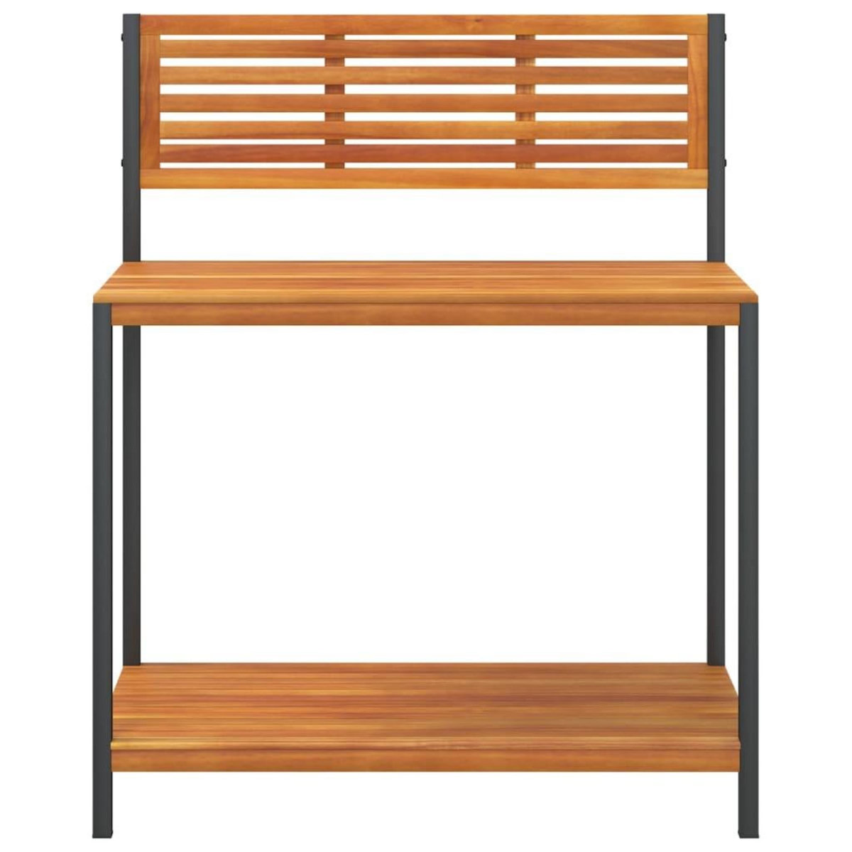VIDAXL Table de travail de jardin bois d'acacia solide et acier