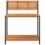Voir la diapositive 4 : VIDAXL Table de travail de jardin bois d'acacia solide et acier