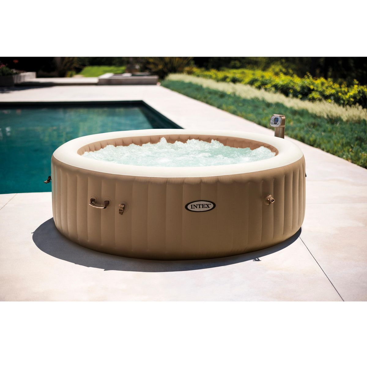 INTEX Spa gonflable 6 places à bulles 2,16 x H0.71m