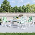 VIDAXL Coussins de chaise a dossier bas lot de 4 modele de feuille