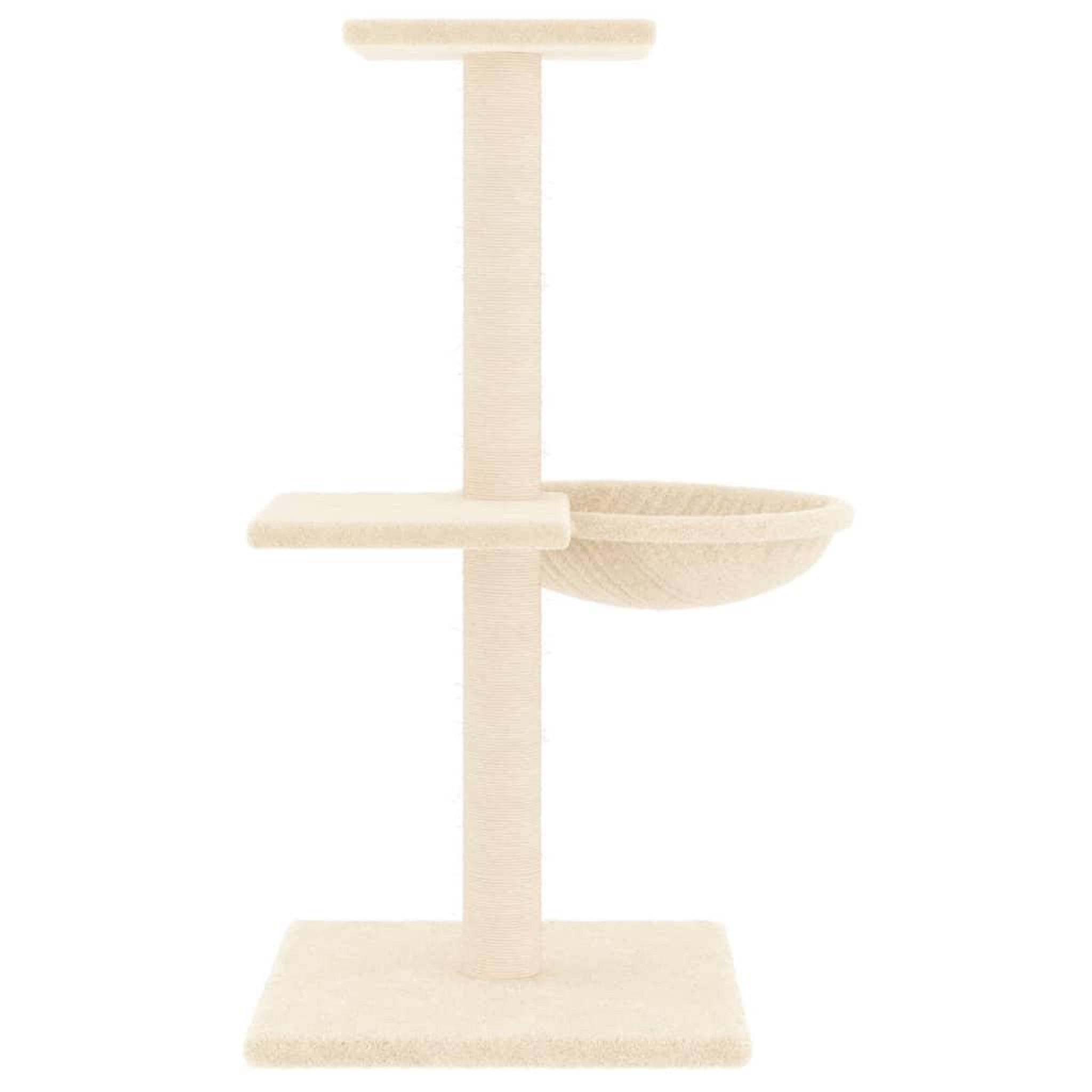 Voir la diapositive 4 : VIDAXL Arbre a chat avec griffoirs en sisal creme 72 cm