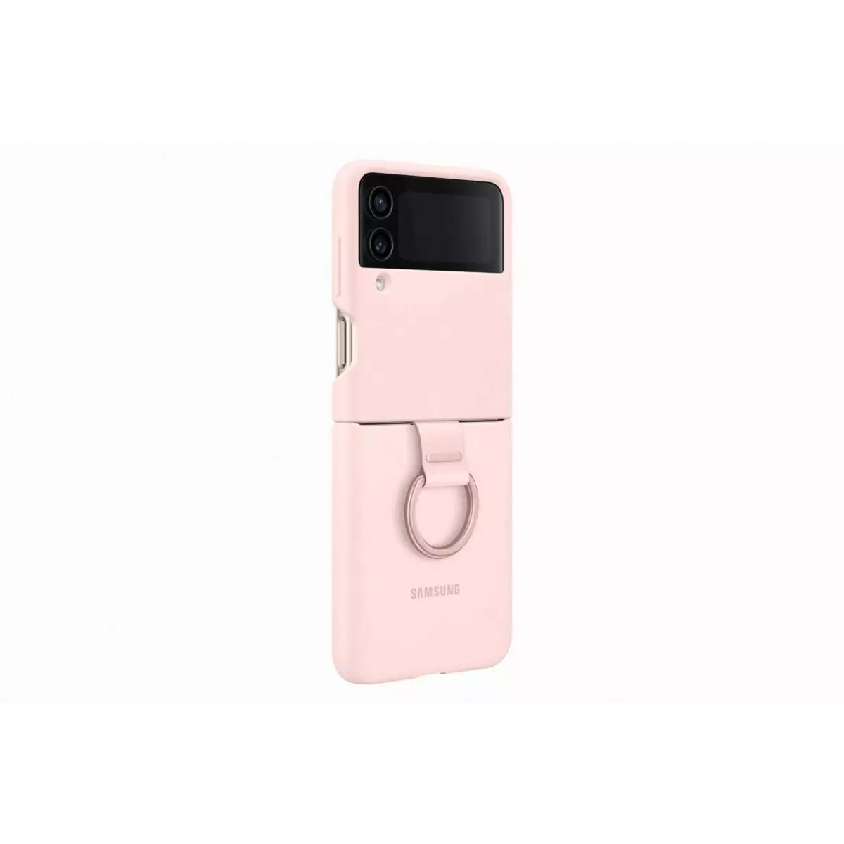 Samsung Coque Z Flip 4 Silicone anneau rose