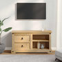 Voir la diapositive 3 : VIDAXL Meuble TV  100x40x52 cm bois de pin massif