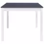 VIDAXL Table de salle a manger Blanc et gris 180 x 90 x 73 cm Pin