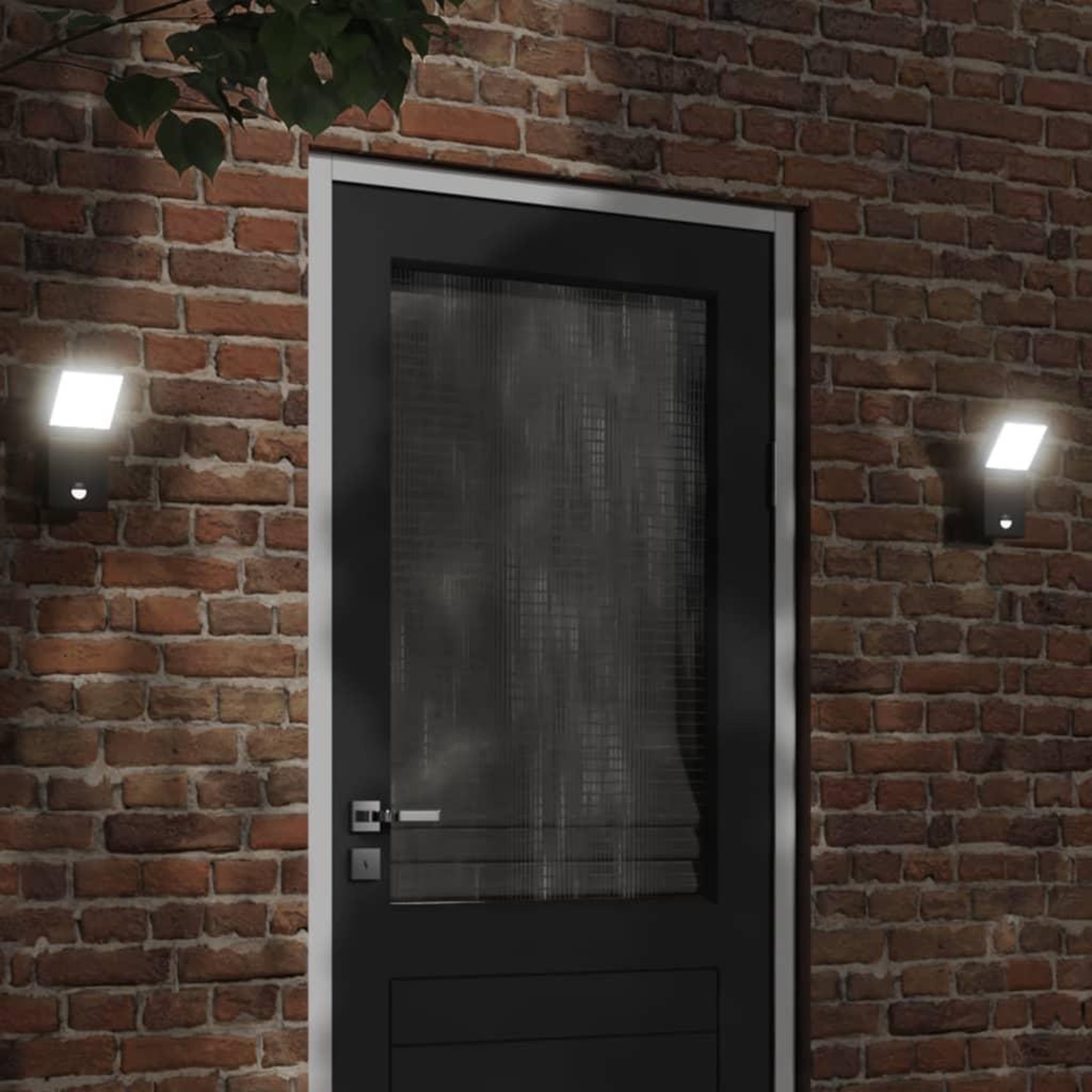 VIDAXL Applique murale LED d'exterieur avec capteurs noir