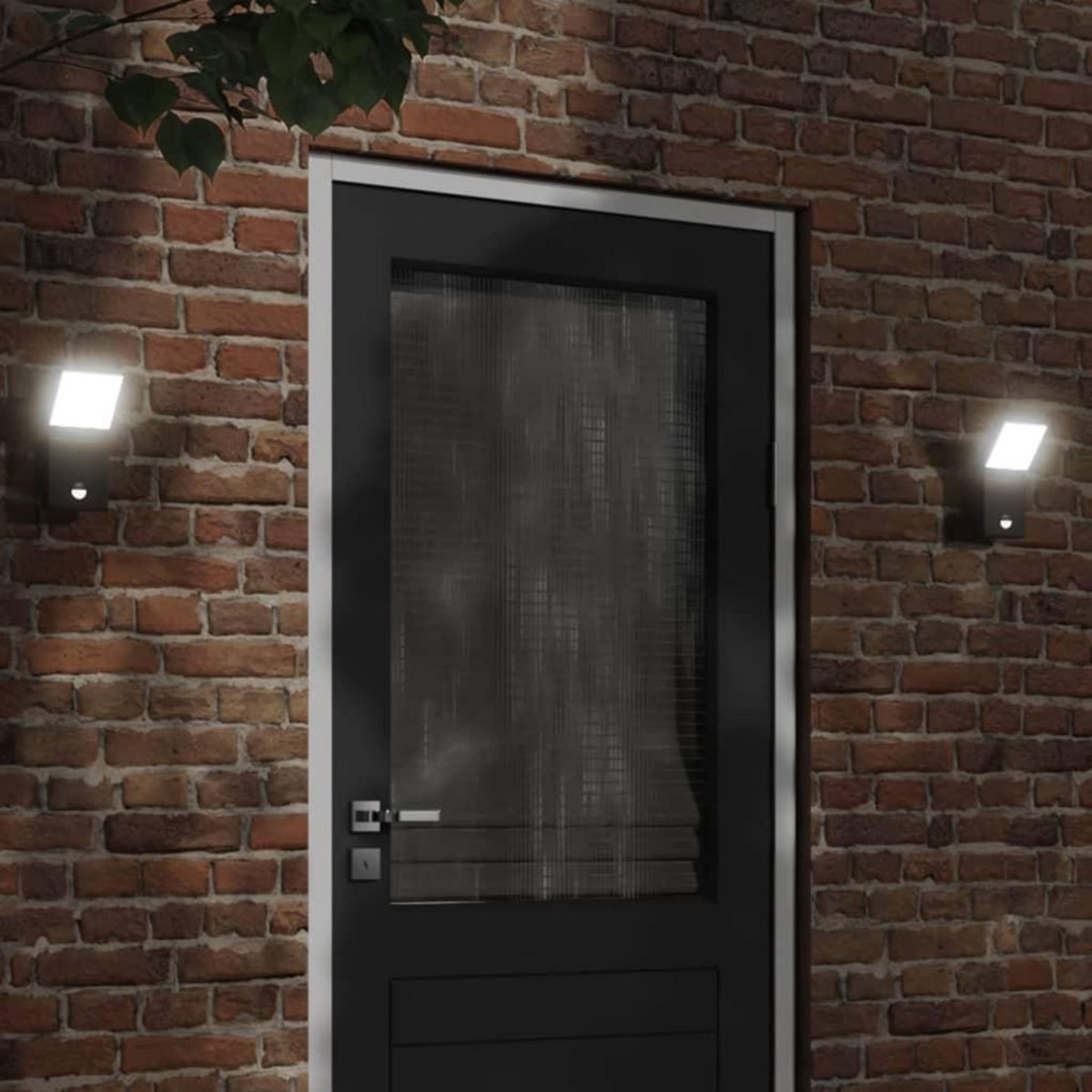 VIDAXL Applique murale LED d'exterieur avec capteurs noir