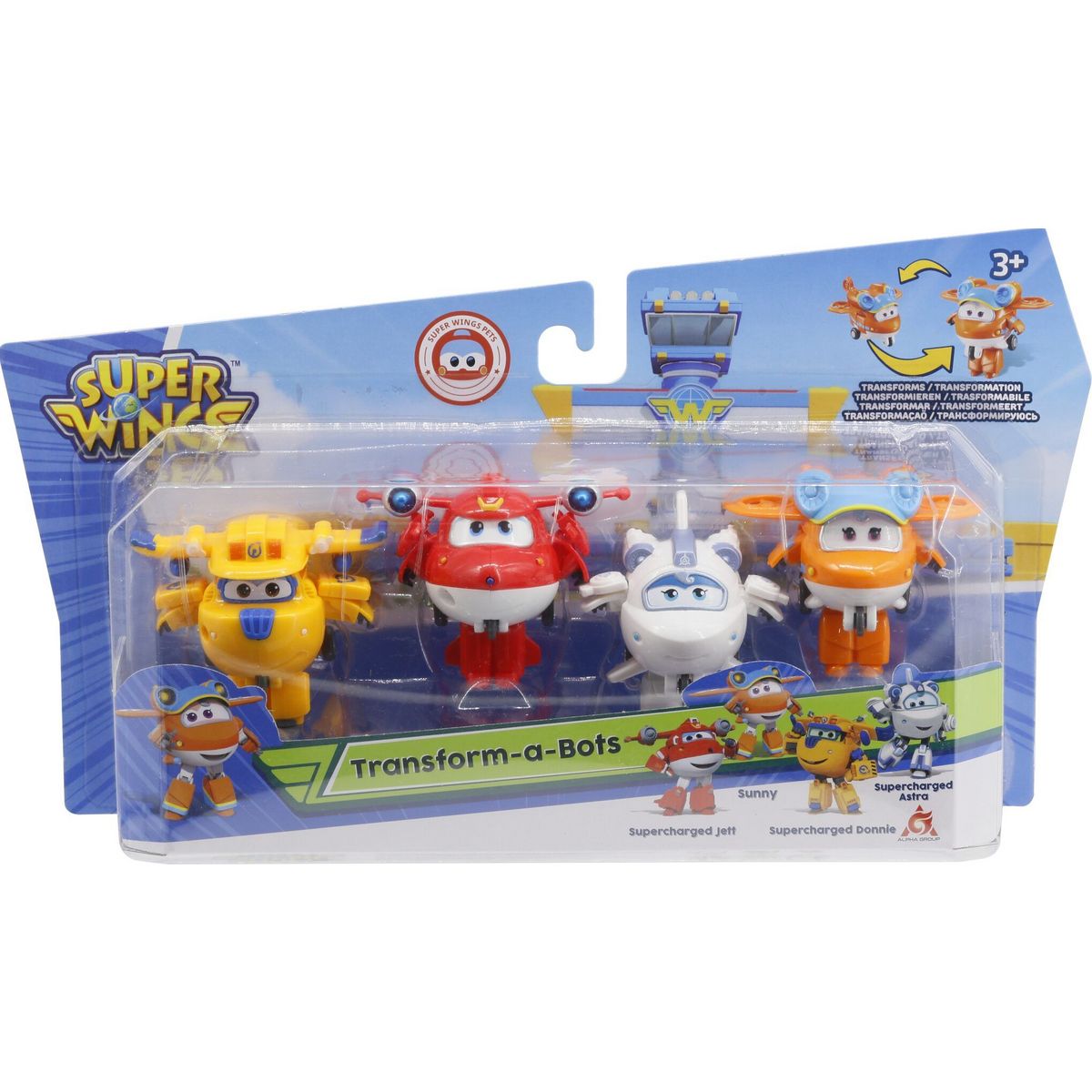 Auldey Pack de 4 Transform-a-bots Super Wings saison 5