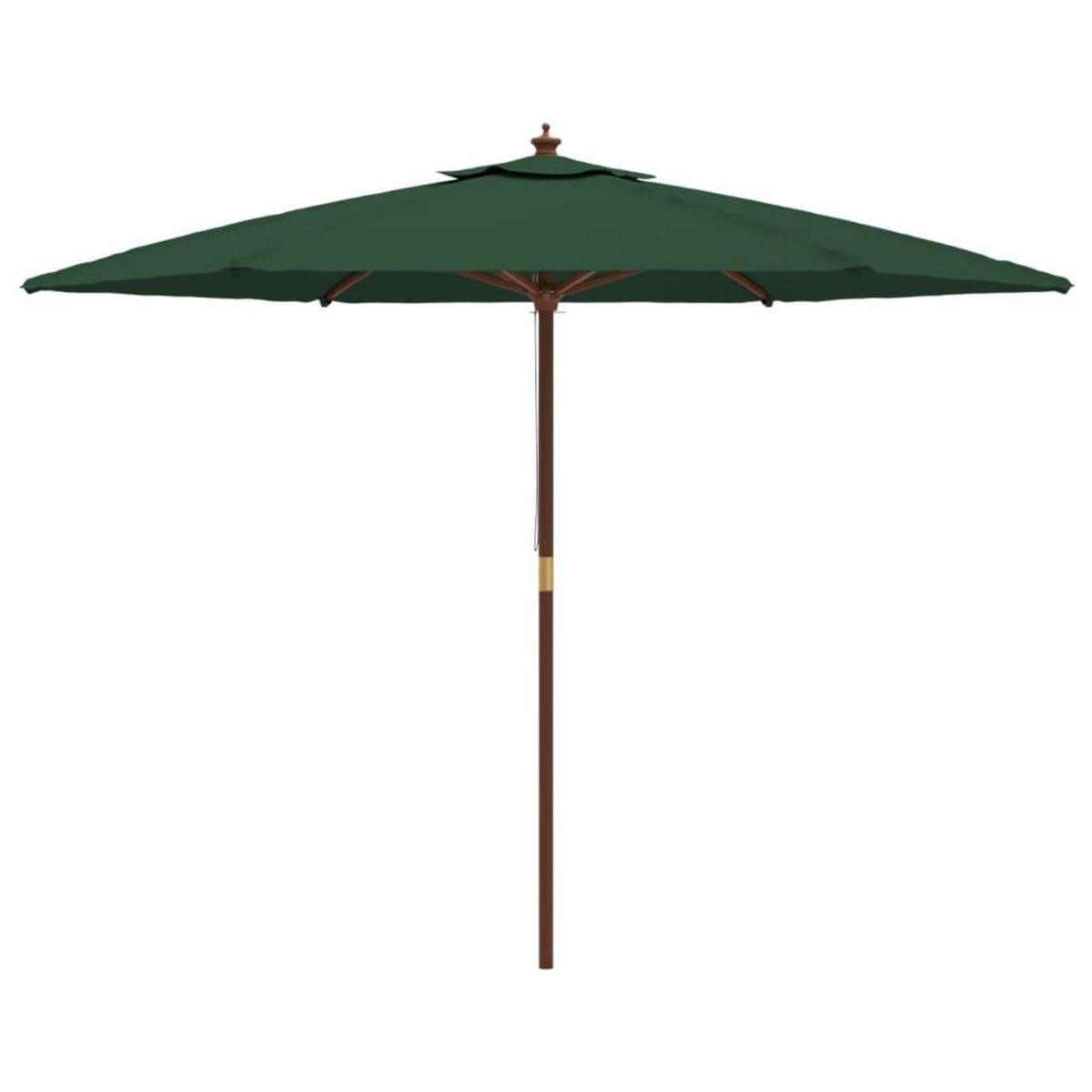 VIDAXL Parasol de jardin avec mat en bois vert 299x240 cm