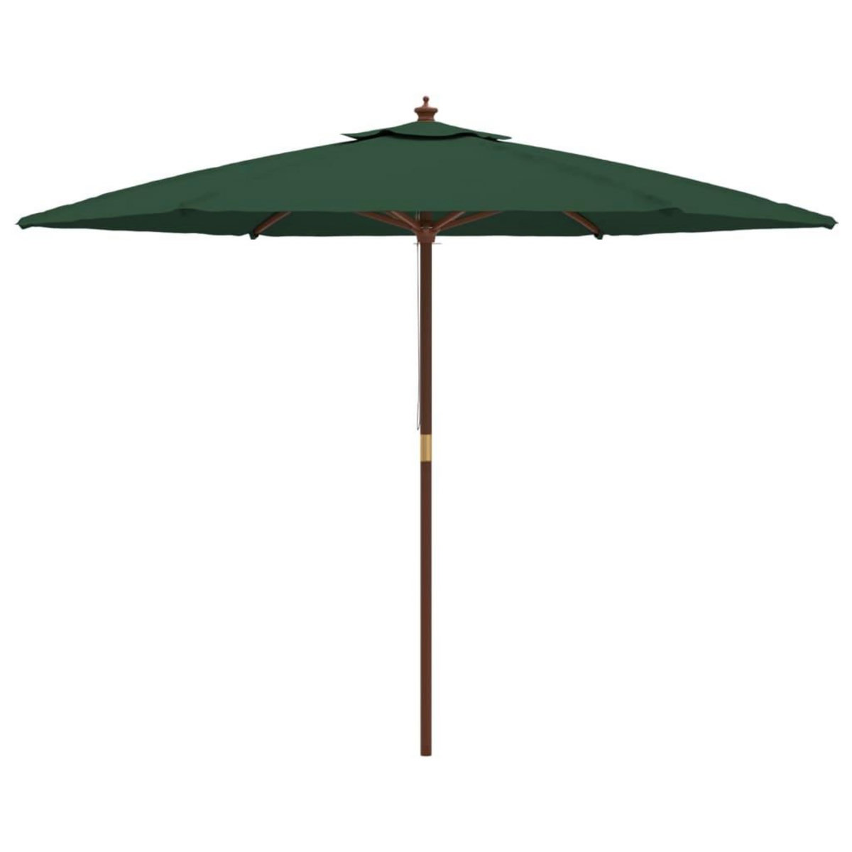 VIDAXL Parasol de jardin avec mat en bois vert 299x240 cm