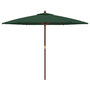 Voir la diapositive 4 : VIDAXL Parasol de jardin avec mat en bois vert 299x240 cm