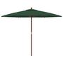 Voir la diapositive 4 : VIDAXL Parasol de jardin avec mat en bois vert 299x240 cm