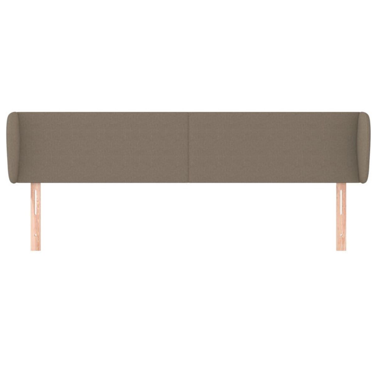 VIDAXL Tete de lit avec oreilles Taupe 203x23x78/88 cm Tissu