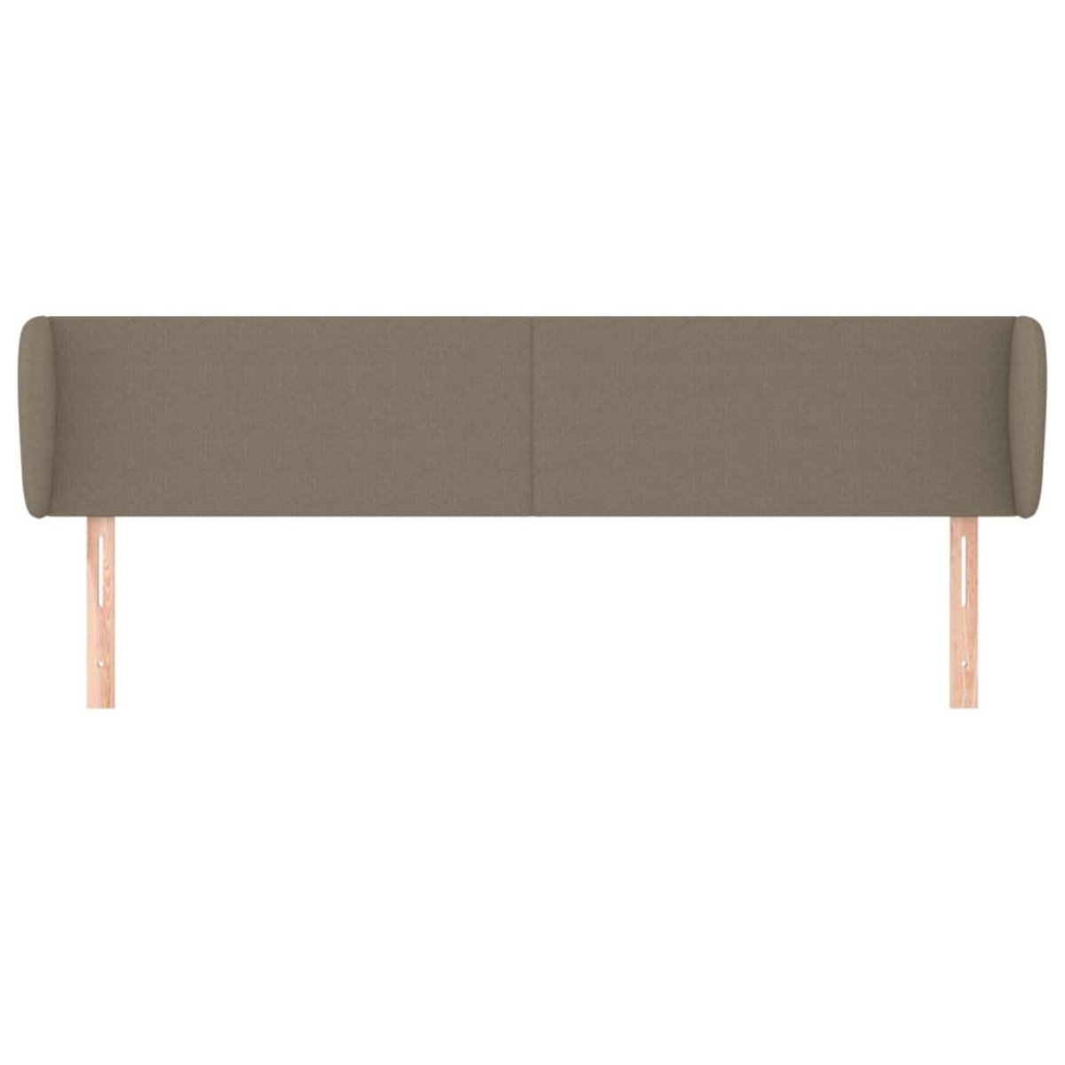 VIDAXL Tete de lit avec oreilles Taupe 203x23x78/88 cm Tissu