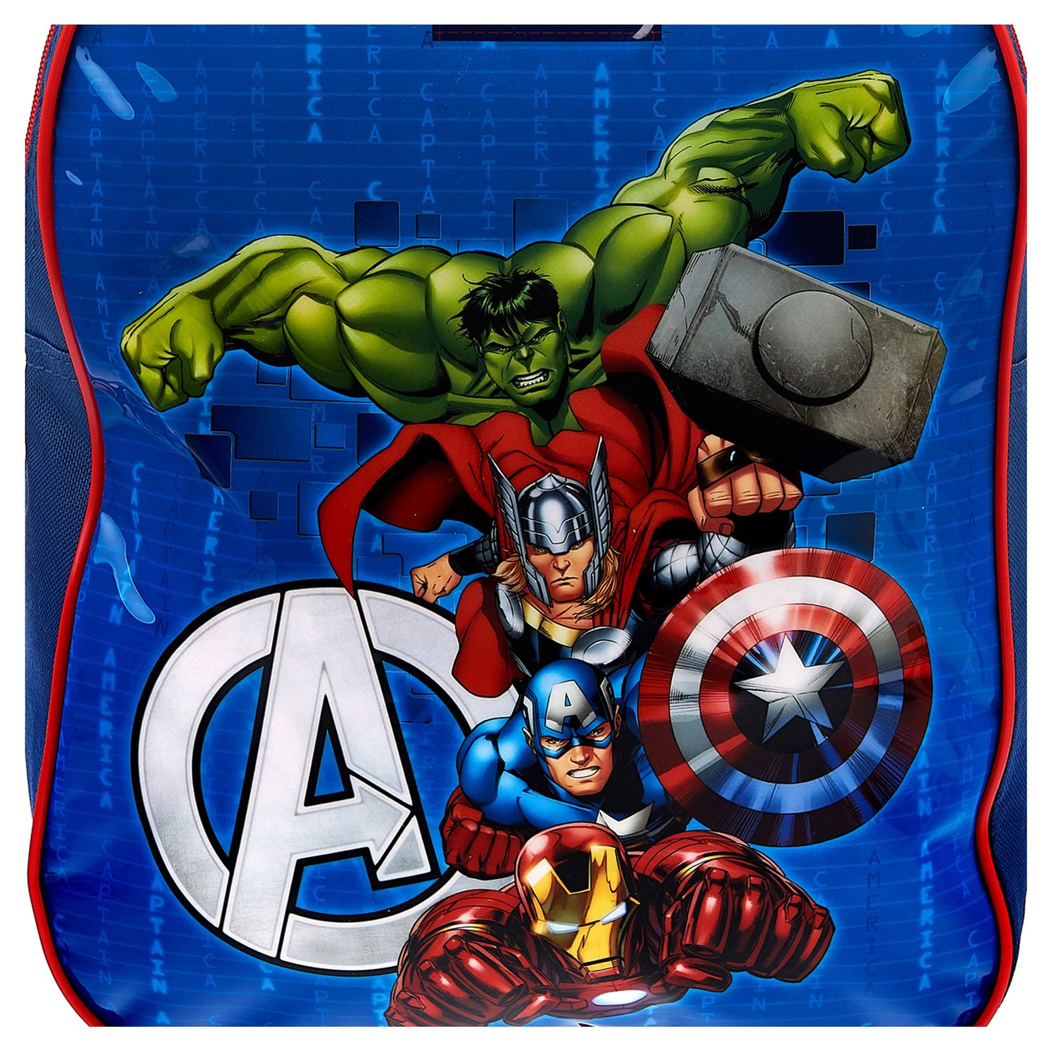 Voir la diapositive 6 : MARVEL Sac maternelle à roulettes Bleu AVENGERS