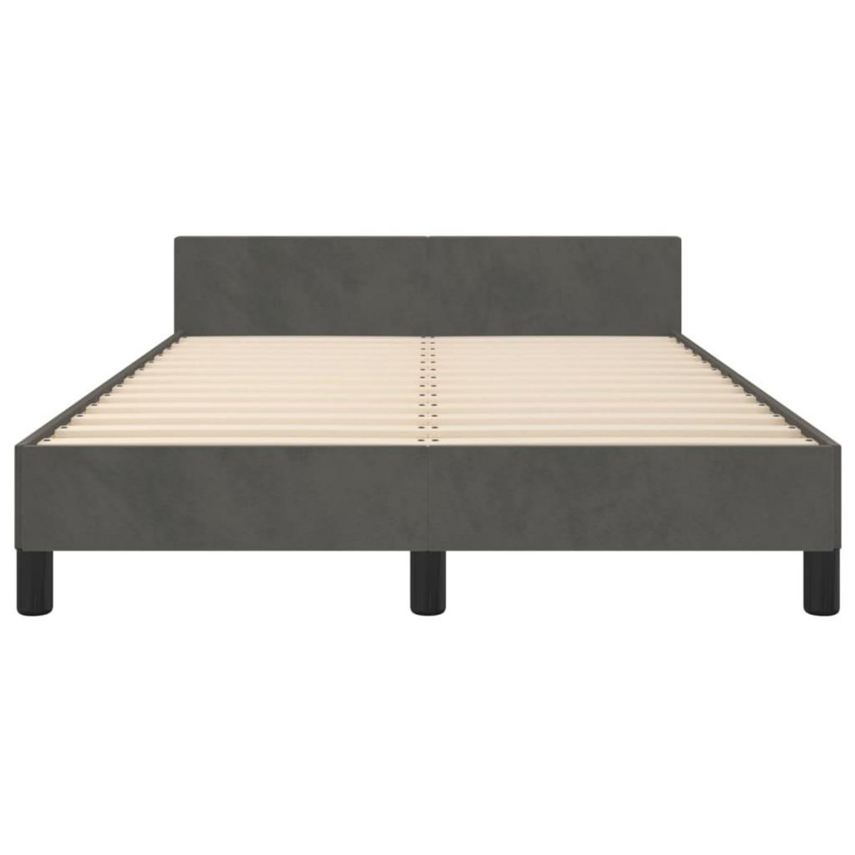 VIDAXL Cadre de lit sans matelas gris fonce 120x200 cm velours