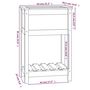 Voir la diapositive 6 : VIDAXL Jardiniere avec etagere Marron miel 54x34,5x81 cm Bois de pin