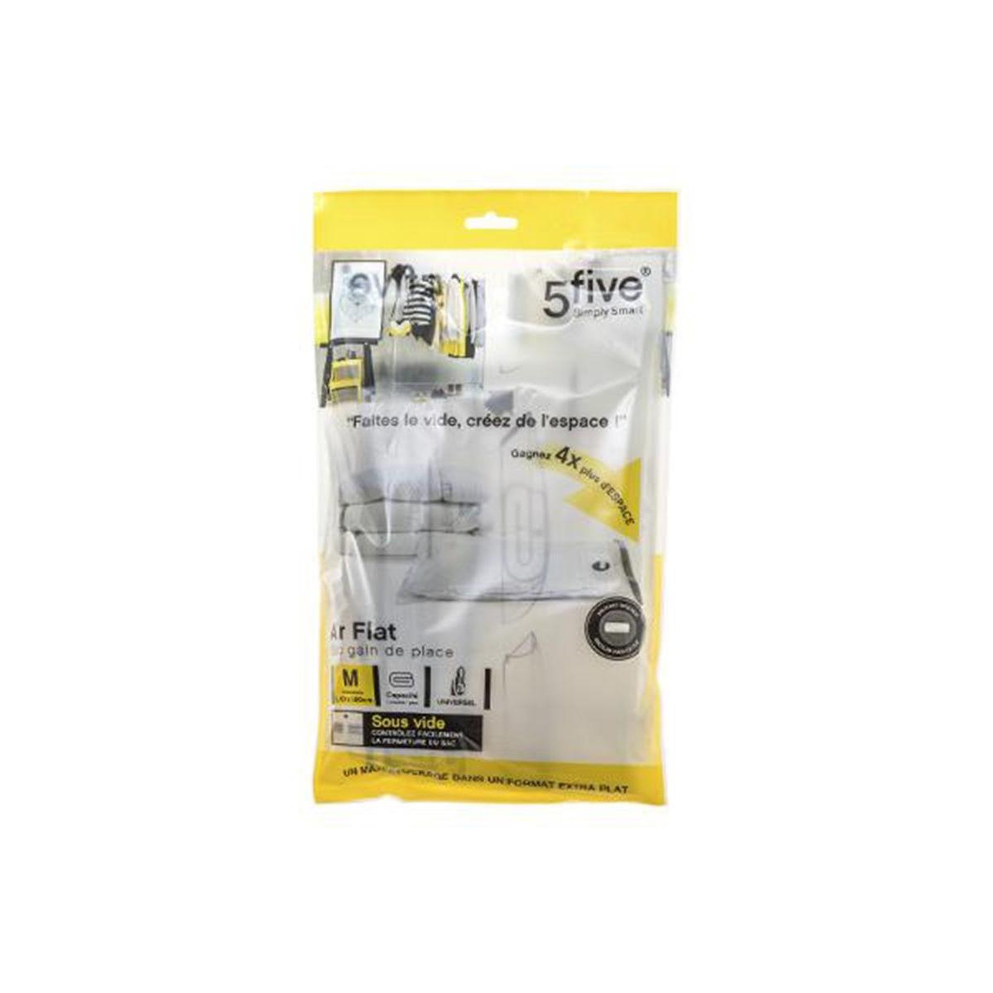 Voir la diapositive 3 : FIVE Sac de rangement  air flat  80cm blanc