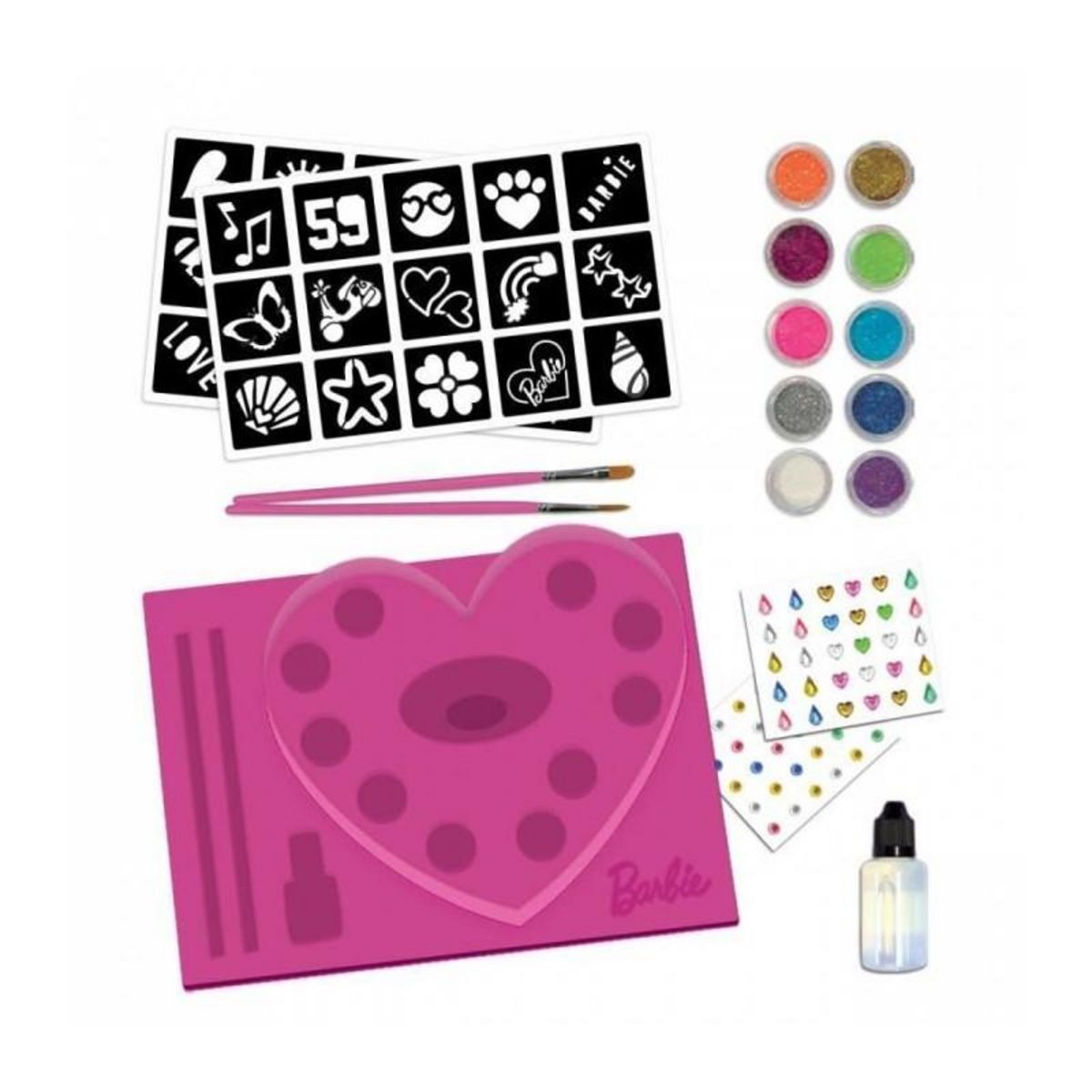 LISCIANI GIOCHI Kit de tatouages pailletés Barbie - LISCIANI GIOCHI - Créez des tatouages colorés et scintillants