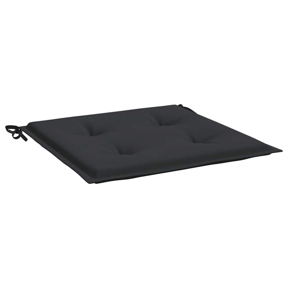 VIDAXL Coussins de chaise jardin lot de 4 noir 50x50x4 cm tissu oxford
