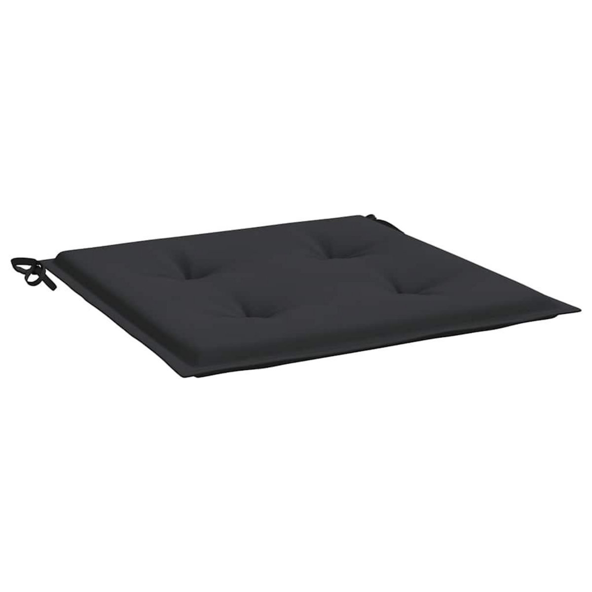 VIDAXL Coussins de chaise jardin lot de 4 noir 50x50x4 cm tissu oxford