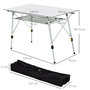 Voir la diapositive 3 : OUTSUNNY Table pliante en aluminium table de camping table de jardin 6 personnes hauteur réglable + sac de transport