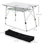 Voir la diapositive 3 : OUTSUNNY Table pliante en aluminium table de camping table de jardin 6 personnes hauteur réglable + sac de transport