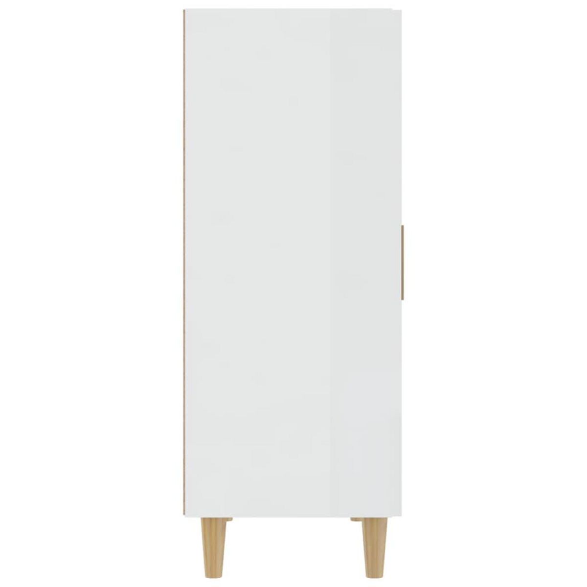 VIDAXL Buffet Blanc brillant 70x34x90 cm Bois d'ingenierie