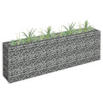 VIDAXL Lit sureleve a gabion Acier galvanise 180x30x60 cm
