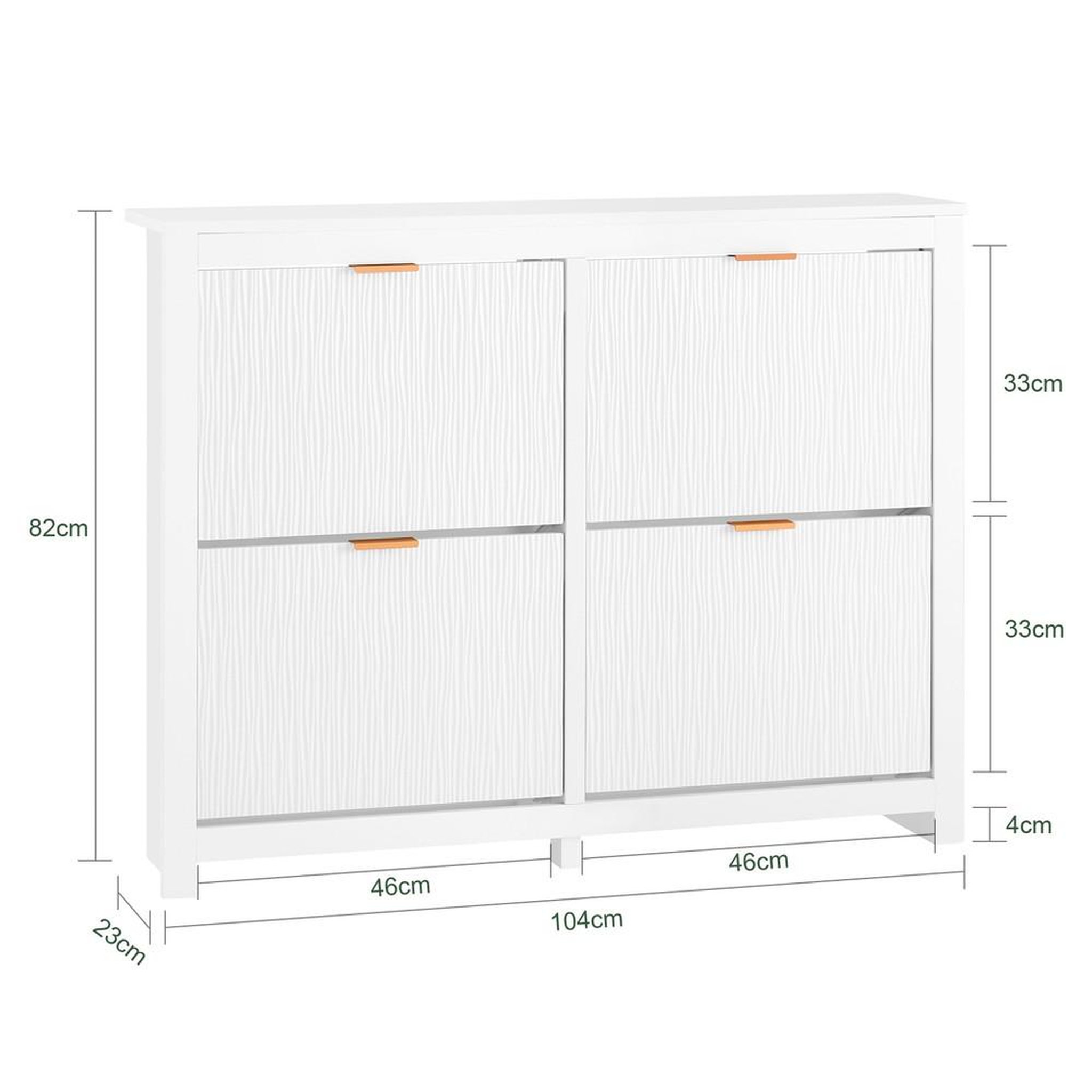 Voir la diapositive 3 : SOBUY Armoire à chaussures 4 portes blanc 104x23x82cm fsr186-ii-w