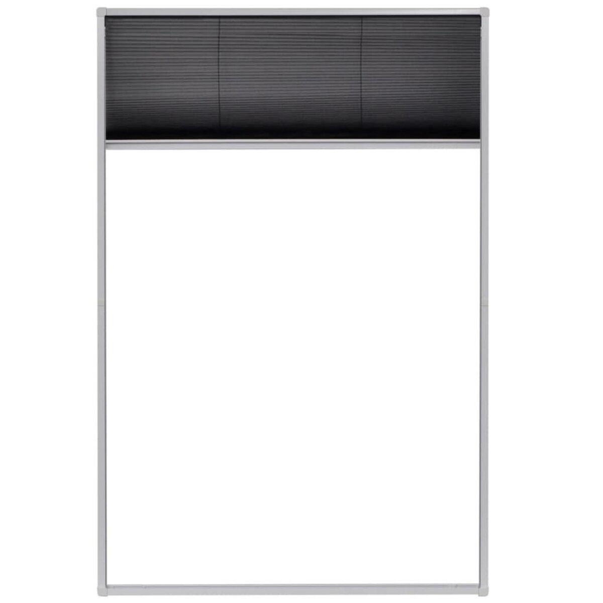 VIDAXL Moustiquaire plissee pour fenetre Aluminium 80 x 120 cm