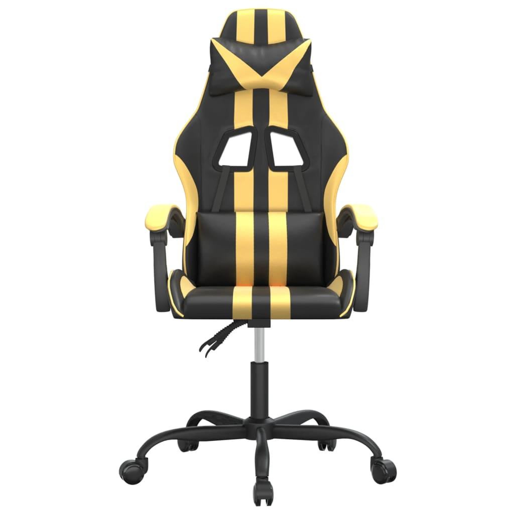 Voir la diapositive 3 : VIDAXL Chaise de jeu Noir et dore Similicuir