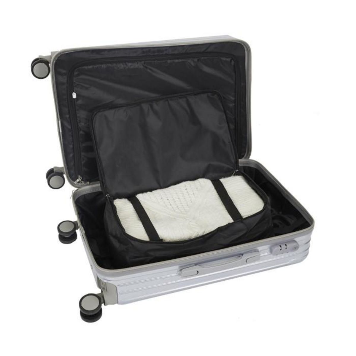 Paris Prix Penderie de Voyage Filet  Pliable  57cm Noir