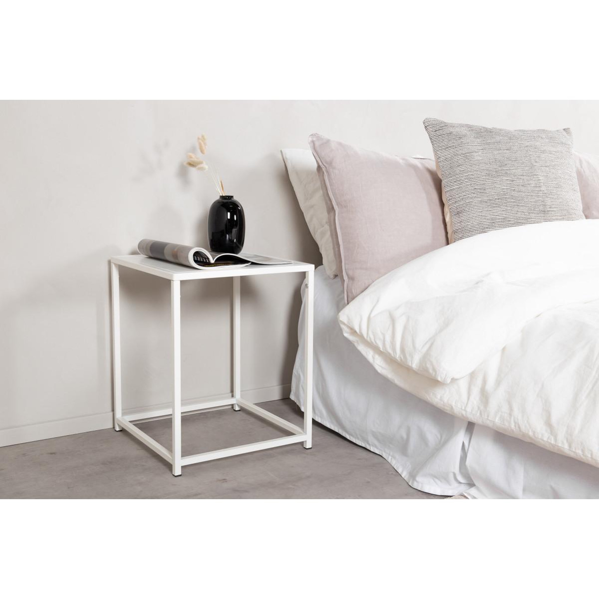 Voir la diapositive 6 : Paris Prix Table d'appoint en métal  staal  45cm blanc