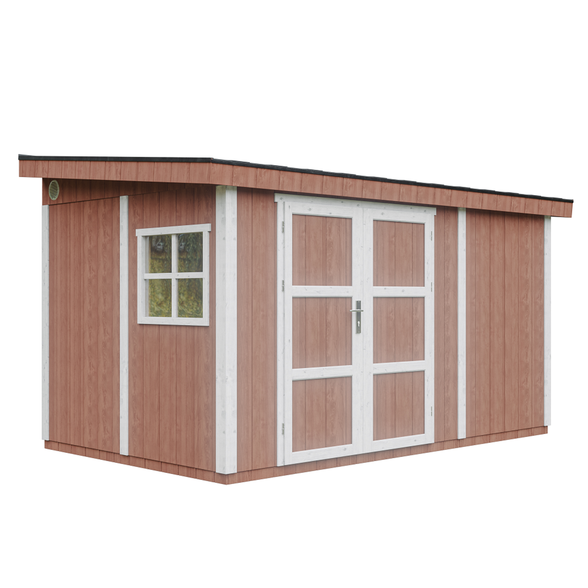 Voir la diapositive 2 : TIMBELA Abri de jardin qualité premium 8,68 m² h231x248x412 cm avec plancher et paroi latérale m939