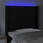 Voir la diapositive 4 : VIDAXL Tete de lit a LED Noir 103x16x118/128 cm Similicuir