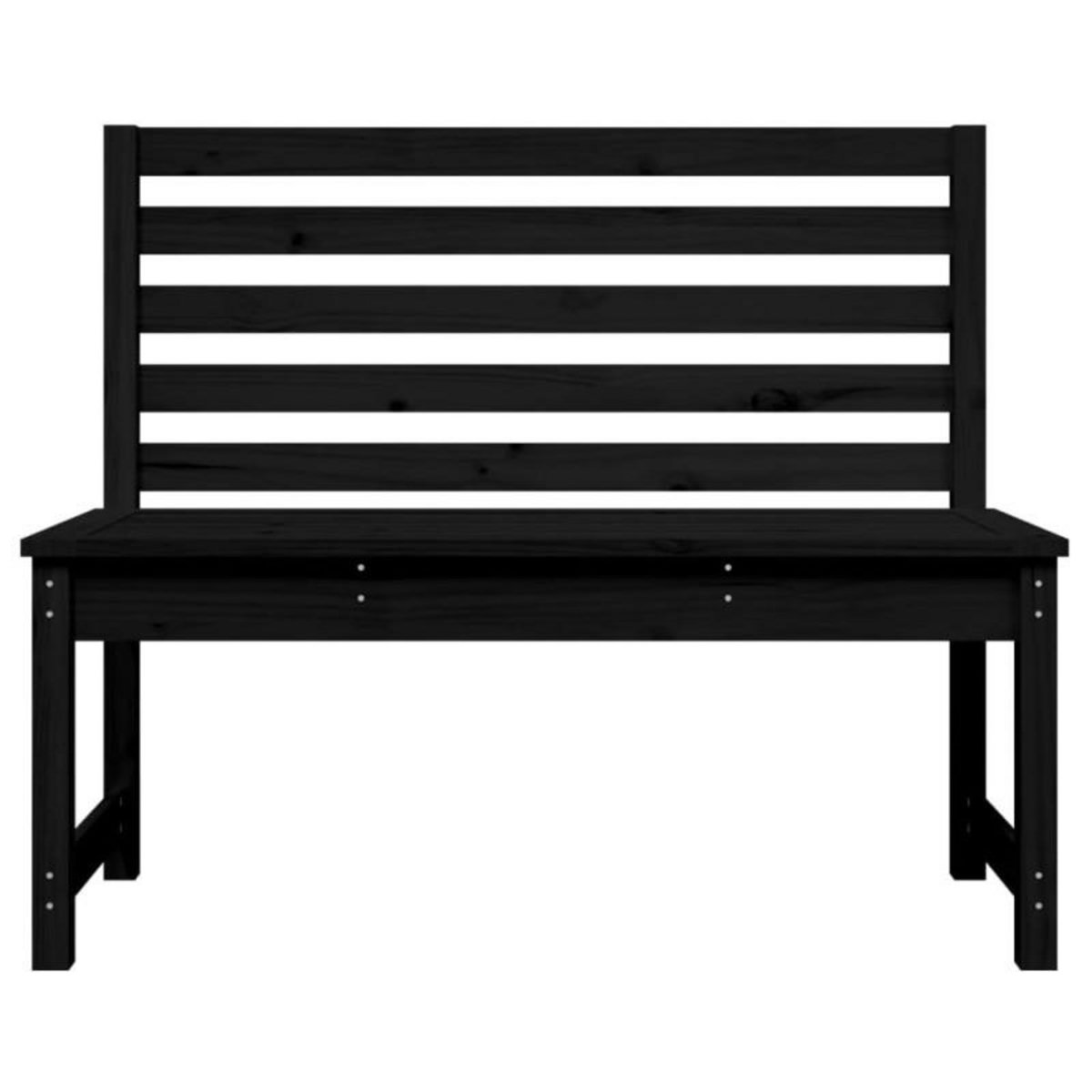 VIDAXL Banc de jardin noir 109 cm bois massif de pin