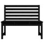 Voir la diapositive 4 : VIDAXL Banc de jardin noir 109 cm bois massif de pin