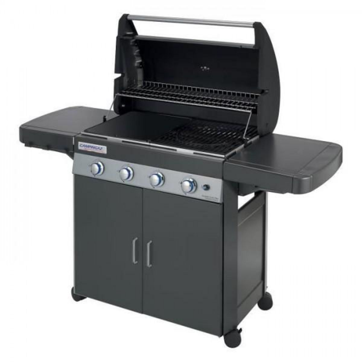AAAAA Barbecue a gaz CAMPINGAZ - CLASS 4 LD Plus - Grille + plancha en fonte émaillée - 4 brûleurs - 78 x 45 cm - Noir