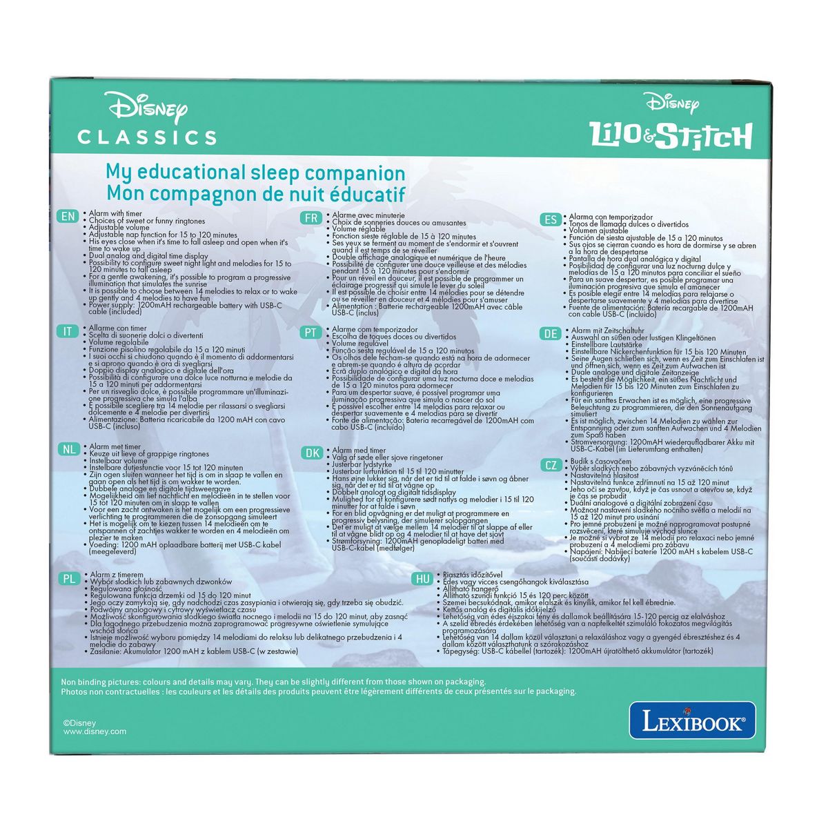 Lexibook Mon Compagnon de Nuit Éducatif Stitch