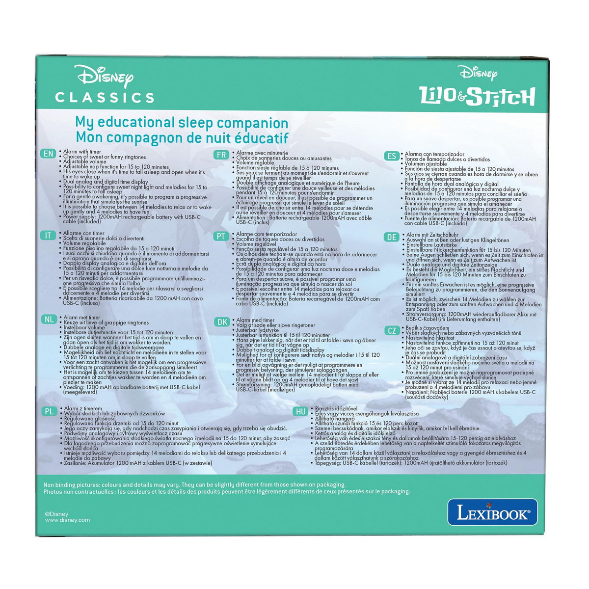 Lexibook Mon Compagnon de Nuit Éducatif Stitch