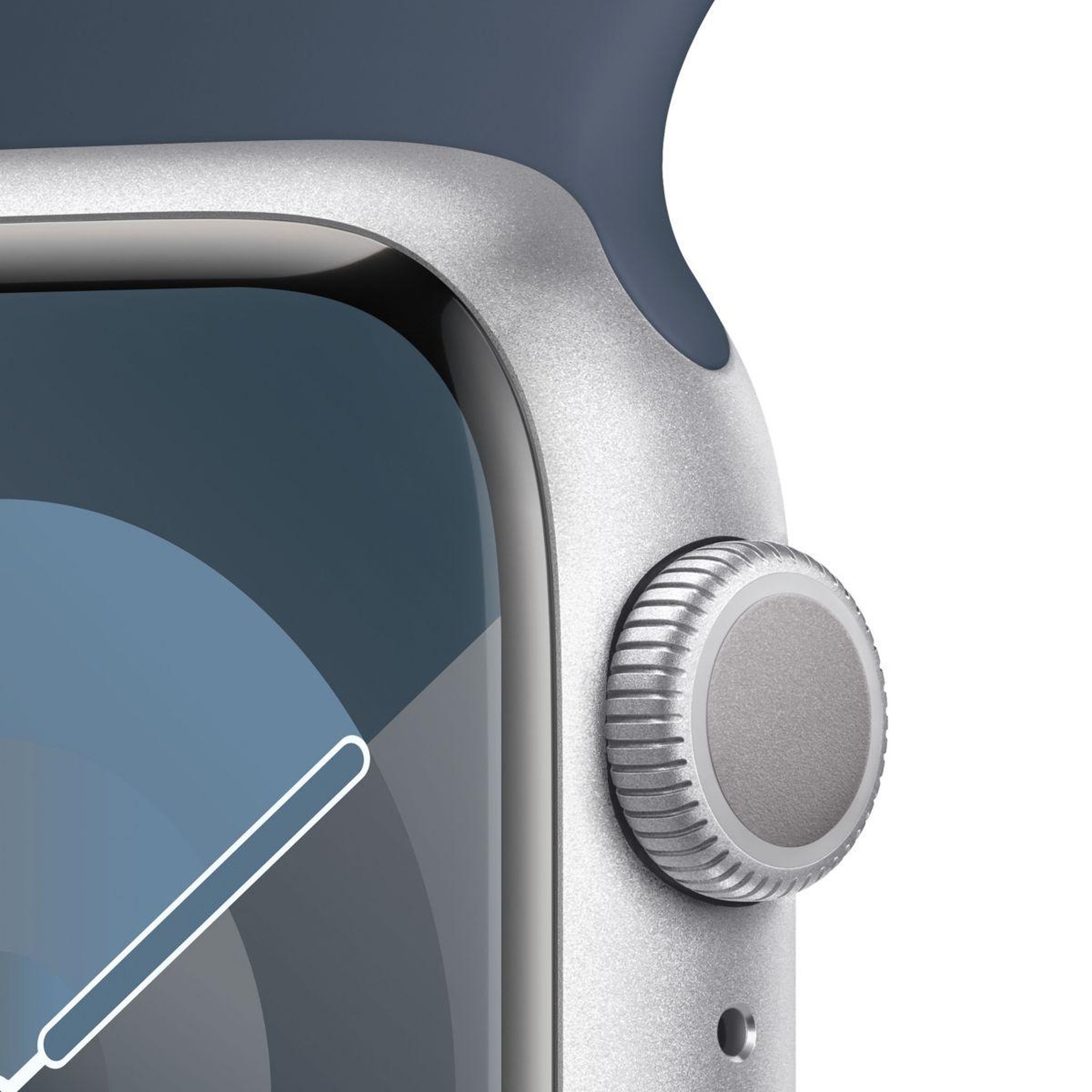Voir la diapositive 3 : APPLE Montre connectée Serie 9 45mm Aluminium/Argent Bleu Orage S/M
