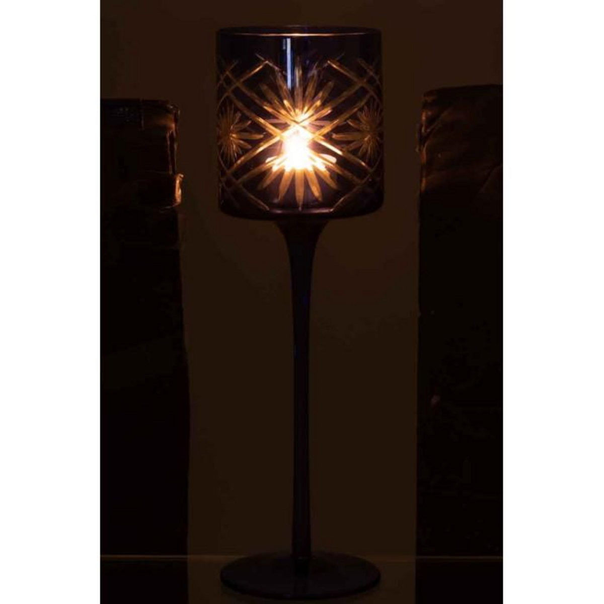 Paris Prix Photophore sur Pied Déco  Santorini  30cm Bleu