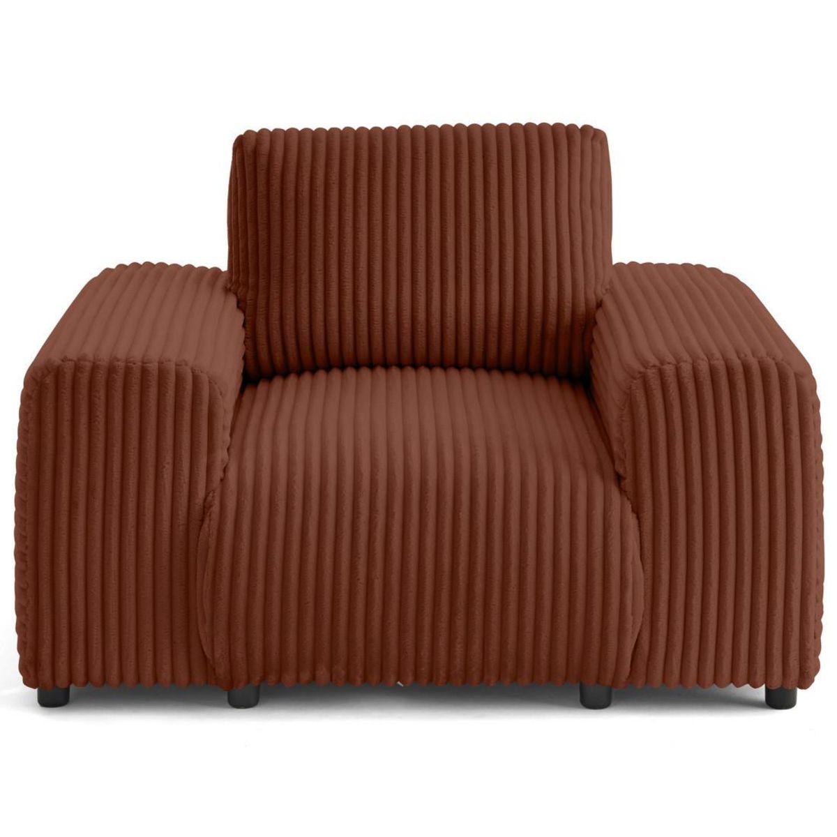 LISA DESIGN Garance - fauteuil en velours côtelé grosses côtes