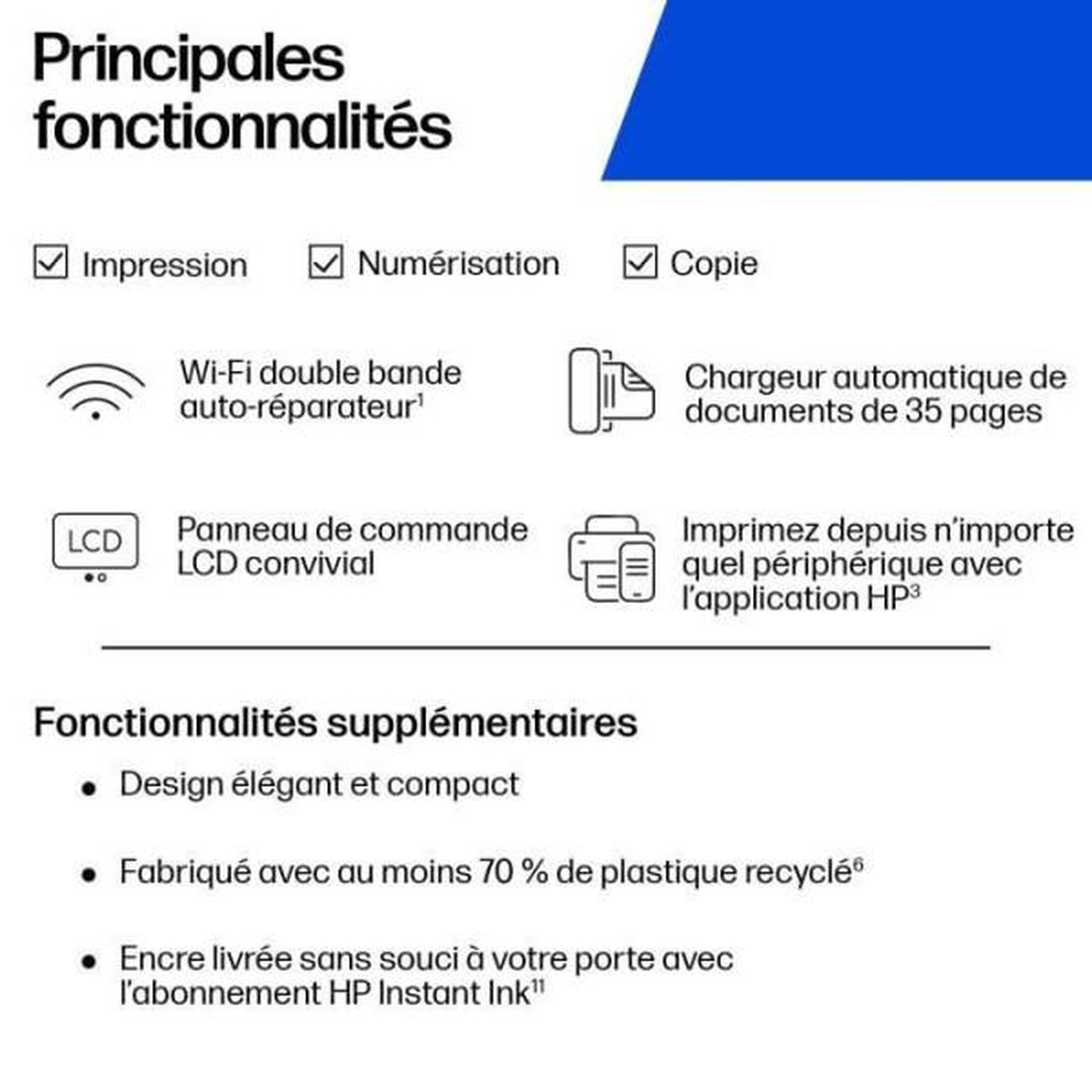 Voir la diapositive 2 : HP Imprimante tout-en-un HP DeskJet 4310 jet d'encre couleur - 3 mois d'Instant ink inclus avec HP+