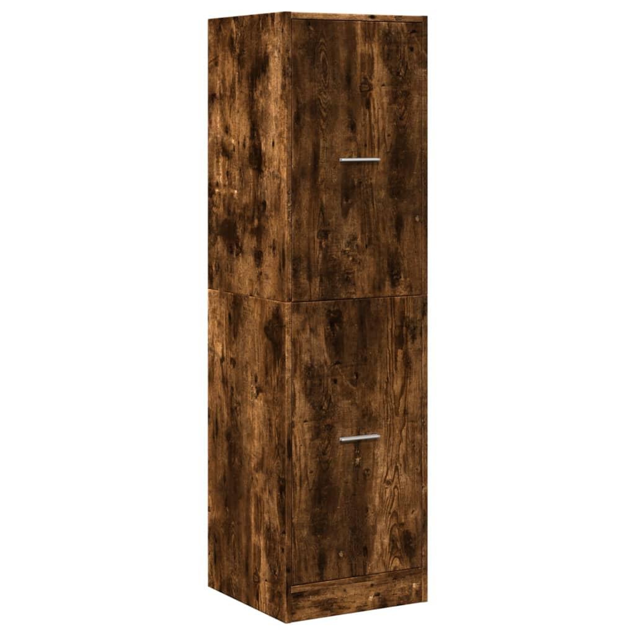Voir la diapositive 3 : VIDAXL Armoire d'apothicaire chene fume 40x41x144,5 cm bois ingenierie