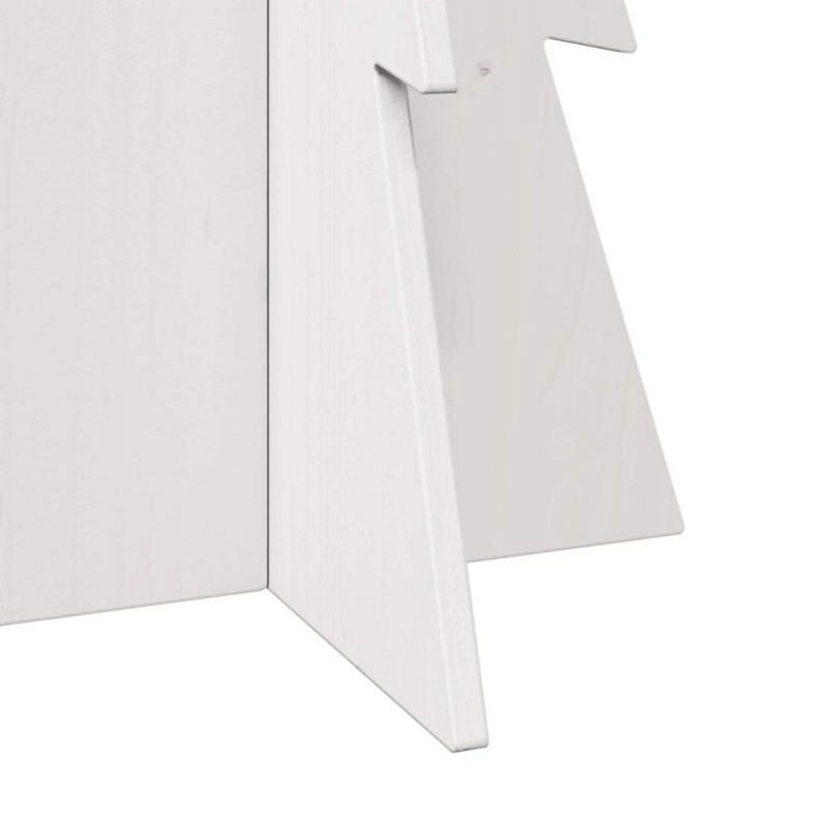 VIDAXL Arbre de Noël en bois pour décoration blanc 112 cm pin massif