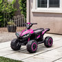 Voir la diapositive 2 : HOMCOM Quad buggy électrique enfant 12 V 3 Km/h max. effets lumineux et sonores rose noir